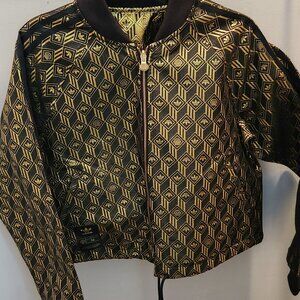 Adidas 50th Anniversary Black & Gold Track Jacket • Totally Reversible •Medum